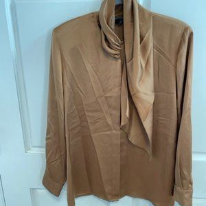 Bronze Silk Classic Louis Feraud Blouse